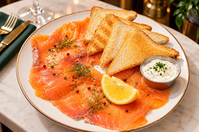 Assiette de saumon fumé