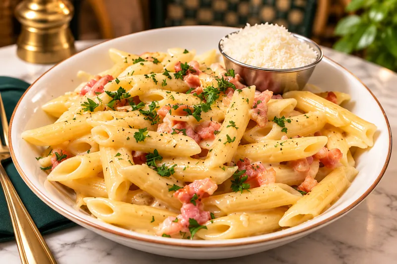Penne carbonara